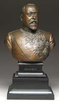 Appraisal: JOSEF MUHR Austrian - EDWARD VII Bronze bust of a