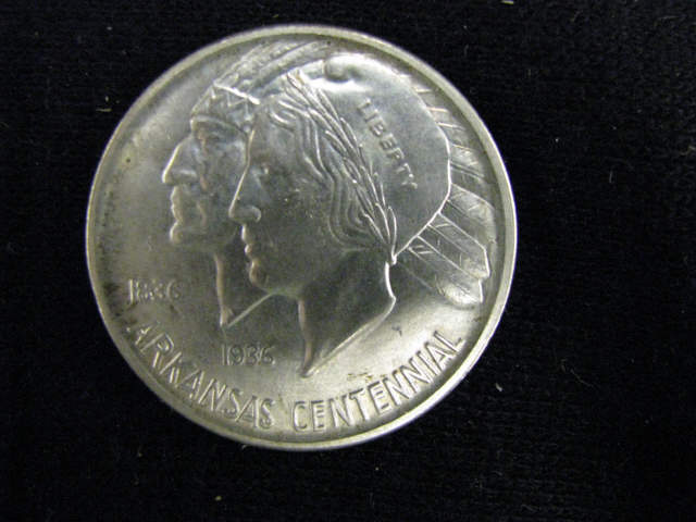 Appraisal: -D Arkansas Centennial Commemorative half dollar uncirculated