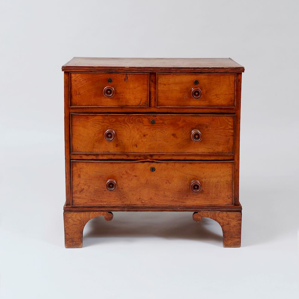 Appraisal: Victorian Elm of Drawers x x in Condition Fading and