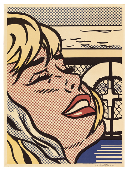 Appraisal: ROY LICHTENSTEIN Shipboard Girl Offset color lithograph on white wove