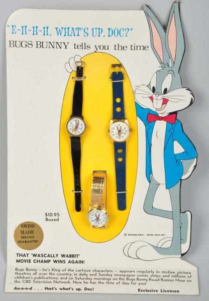 Appraisal: Bugs Bunny Wrist Watch Store Display Marked Warner Bros Includes