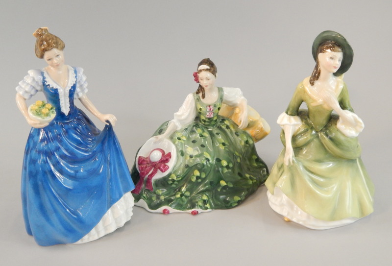 Appraisal: Three Royal Doulton porcelain ladies Sandra Helen and Elyse AF