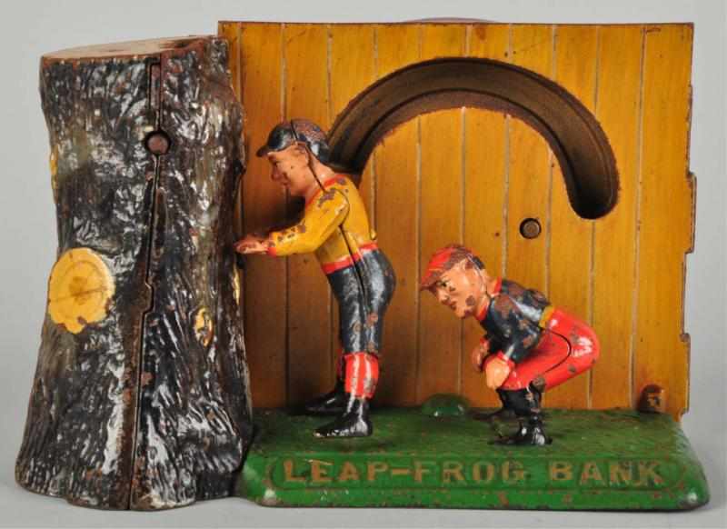 Appraisal: Cast Iron Leap Frog Mechanical Bank Manufactured by Shepard Hardware