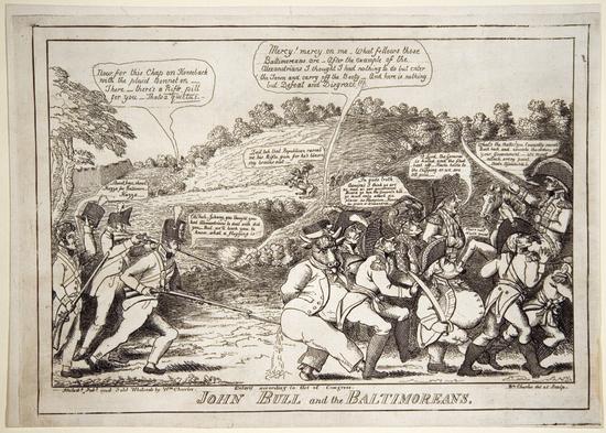 Appraisal: CHARLES William - engraver John Bull and the Baltimoreans Philadelphia