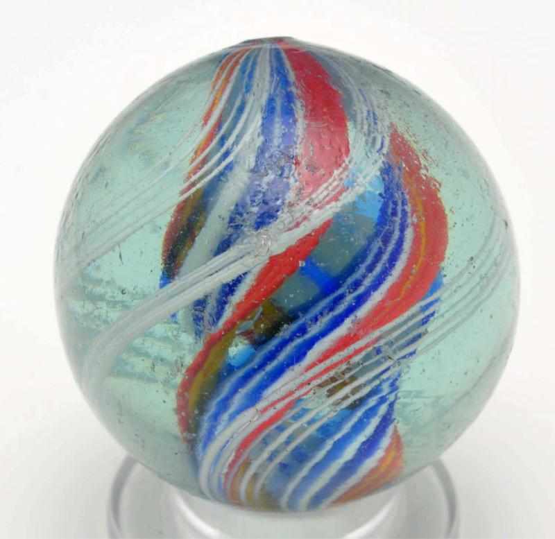 Appraisal: Divided Core Swirl Marble Description Half of core is alternating