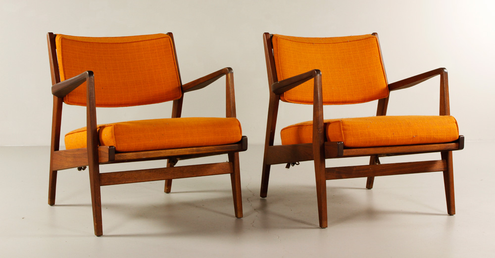 Appraisal: - Pair of Risom Occasional Chairs Pair of Jens Risom