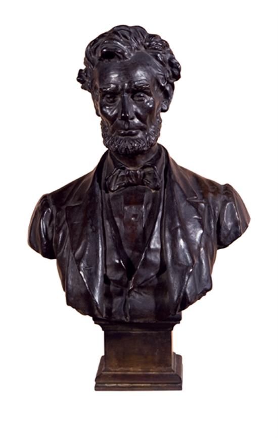 Appraisal: BISSELL GEORGE EDWIN American - Bust of Abraham Lincoln bronze