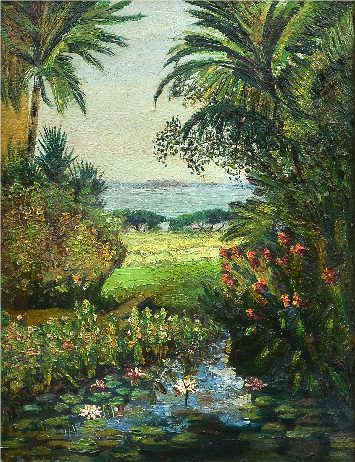 Appraisal: EARLY FLORIDA PAINTING ''TAYLOR'S RUN FT PIERCE'' Oil on Board