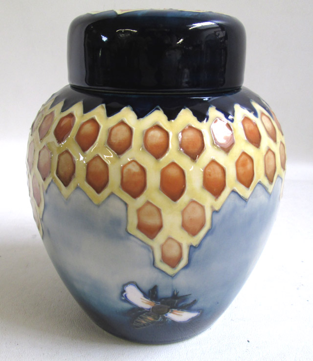 Appraisal: MOORCROFT POTTERY GINGER JAR hand painted under glaze in a