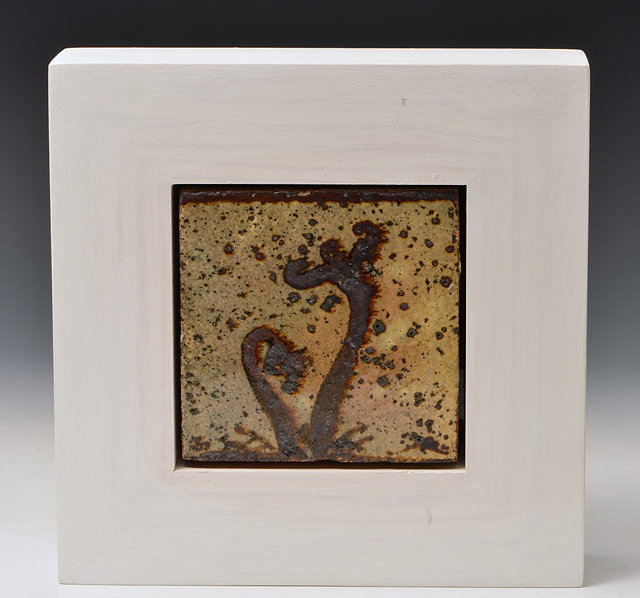 Appraisal: Bernard Leach British - at St Ives'Fritilary' tile circa painted