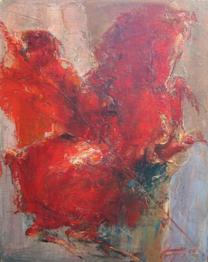 Appraisal: SAMVEL HAMBARDZUMYAN armenian b THE RED KNIGHT Signed and dated