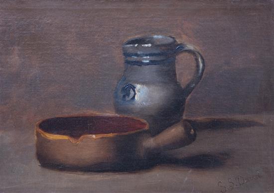 Appraisal: Sale Lot De Scott Evans American - Still Life with