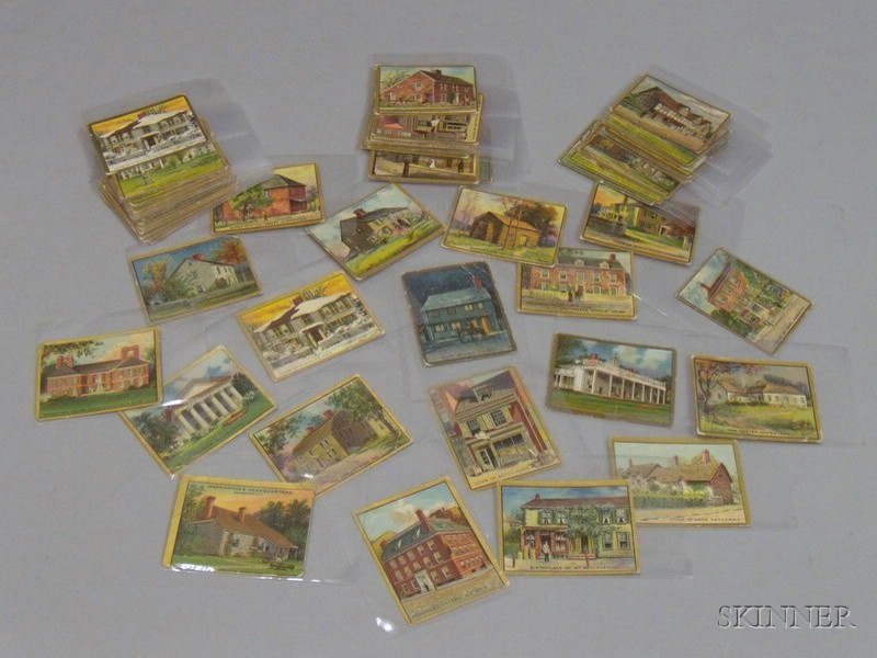 Appraisal: Forty-six Helmar Cigarettes Historic Homes Series Cards