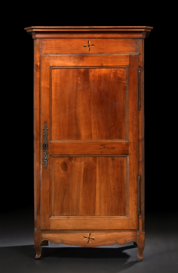 Appraisal: French Provincial Fruitwood Cupboard third quarter th century the molded