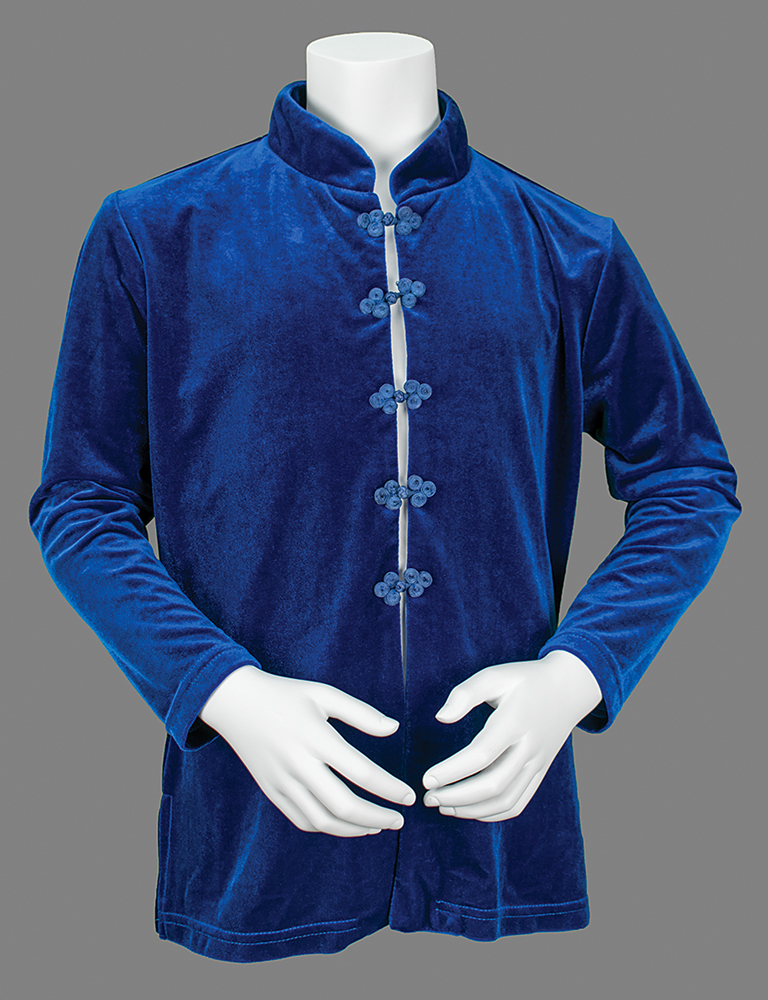 Appraisal: Prince s personally-owned and -worn long-sleeved lightweight blue velvet jacket