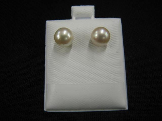 Appraisal: Pearl Earrings fine cream rose mm k white gold pierced