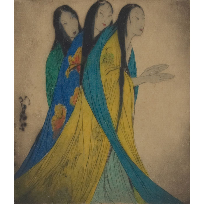 Appraisal: Elyse Ashe Lord British - Three Figures c drypoint with