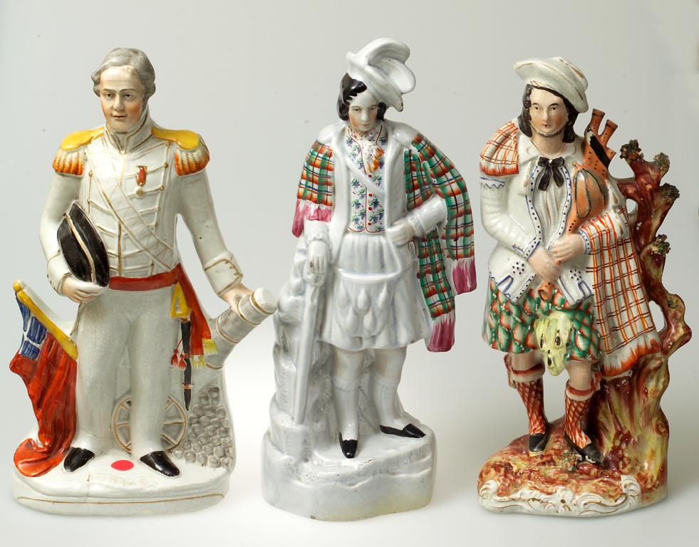 Appraisal: STAFFORDSHIRE FIGURE OF SIR ADMIRAL DEANS DUNDAS c modelled and