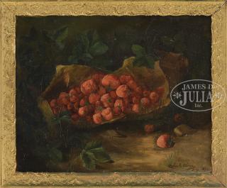 Appraisal: CECELIA E OLIVER American fl - STILL LIFE WITH STRAWBERRIES