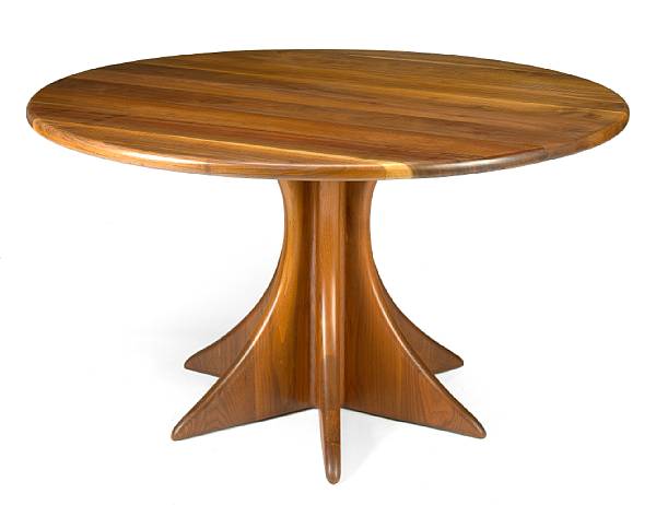 Appraisal: Sam Maloof American born dining table walnut impressed - NEUFELD