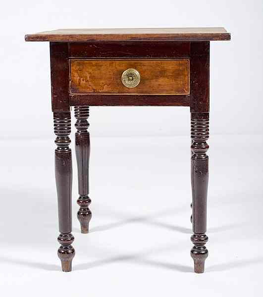 Appraisal: Cherry One Drawer Stand American possibly Ohio th century a