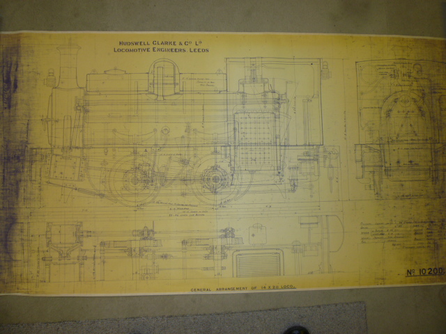 Appraisal: Five Blueprint paper plans by Hudswell Clarke Co Ltd for