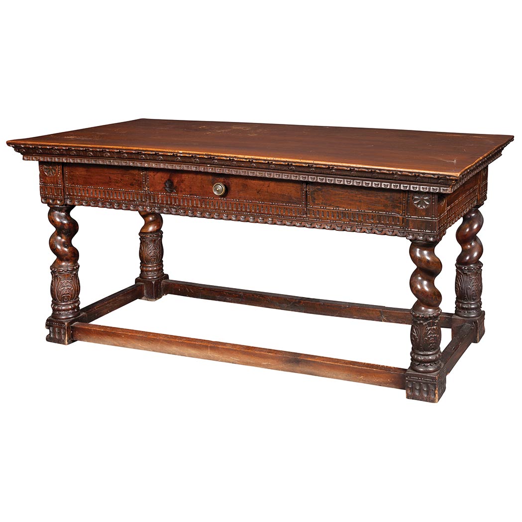 Appraisal: Renaissance Style Walnut Refectory Table Partially composed of older elements