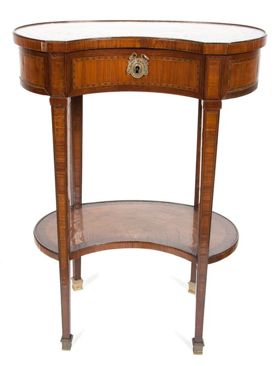 Appraisal: Sale Lot A Louis-Phillipe Style Inlaid Mahogany Side Table th