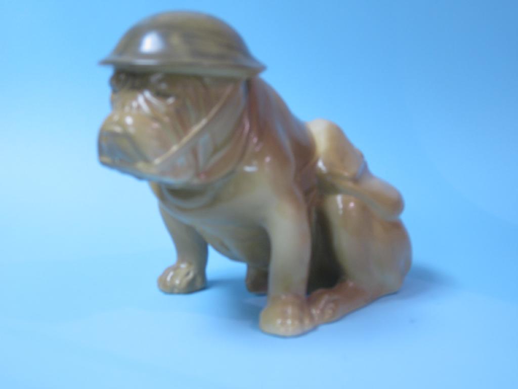 Appraisal: A Royal Doulton figure of Bulldog in khaki glaze wearing