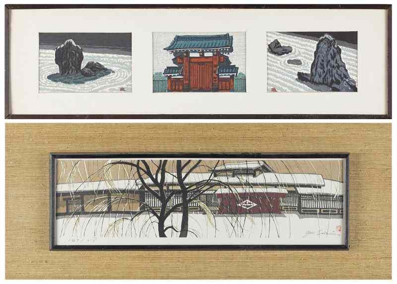 Appraisal: Two Frames of Japanese Woodblock Printsthe first Junichiro Sekino -