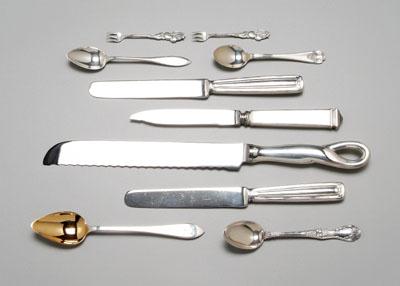 Appraisal: pieces Tiffany sterling flatware Flemish Faneuil Hampton Cherry St Dunstan