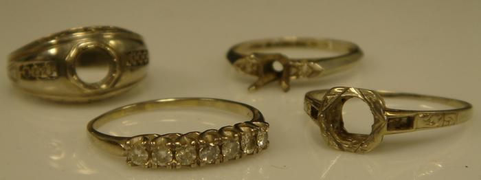 Appraisal: K K wg Rings rings including two K settings one