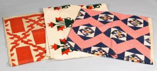 Appraisal: East TN th c Quilts Group of three East Tennessee