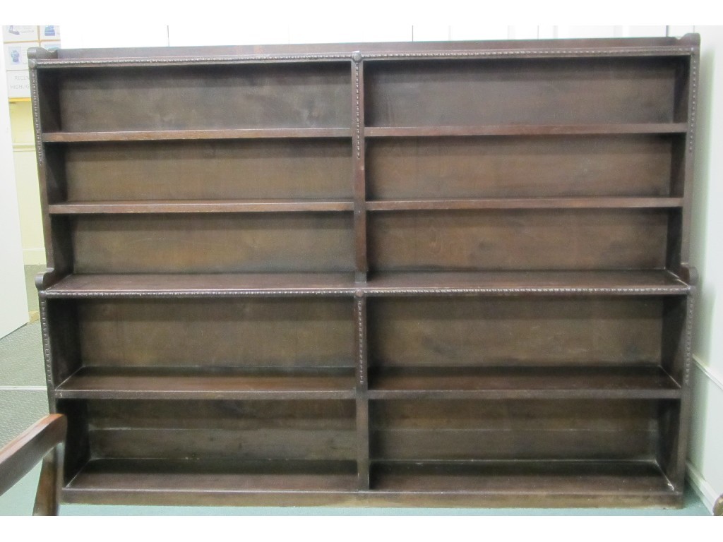 Appraisal: Oak open bookcase