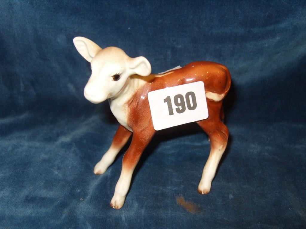 Appraisal: A Beswick model of a Hereford calf -