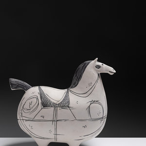 Appraisal: Stig Lindberg Swedish - Springare Horse c Gustavsberg Sweden matte-glazed