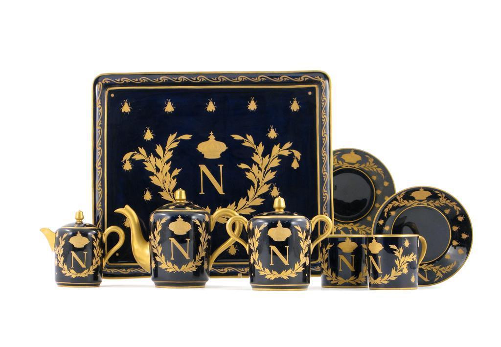 Appraisal: A S vres-style Napoleonic cabaret set