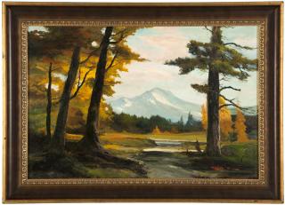 Appraisal: Robert W Wood ''Mount Hood Autumn'' signed lower right Robert