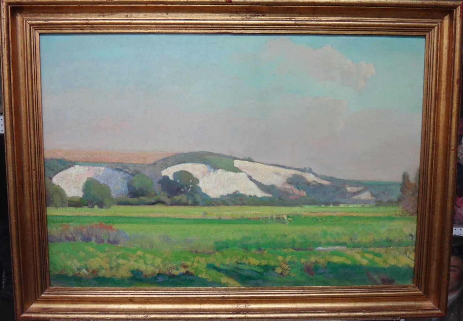 Appraisal: Francis Helps - The Downs near Lewes oil on canvas