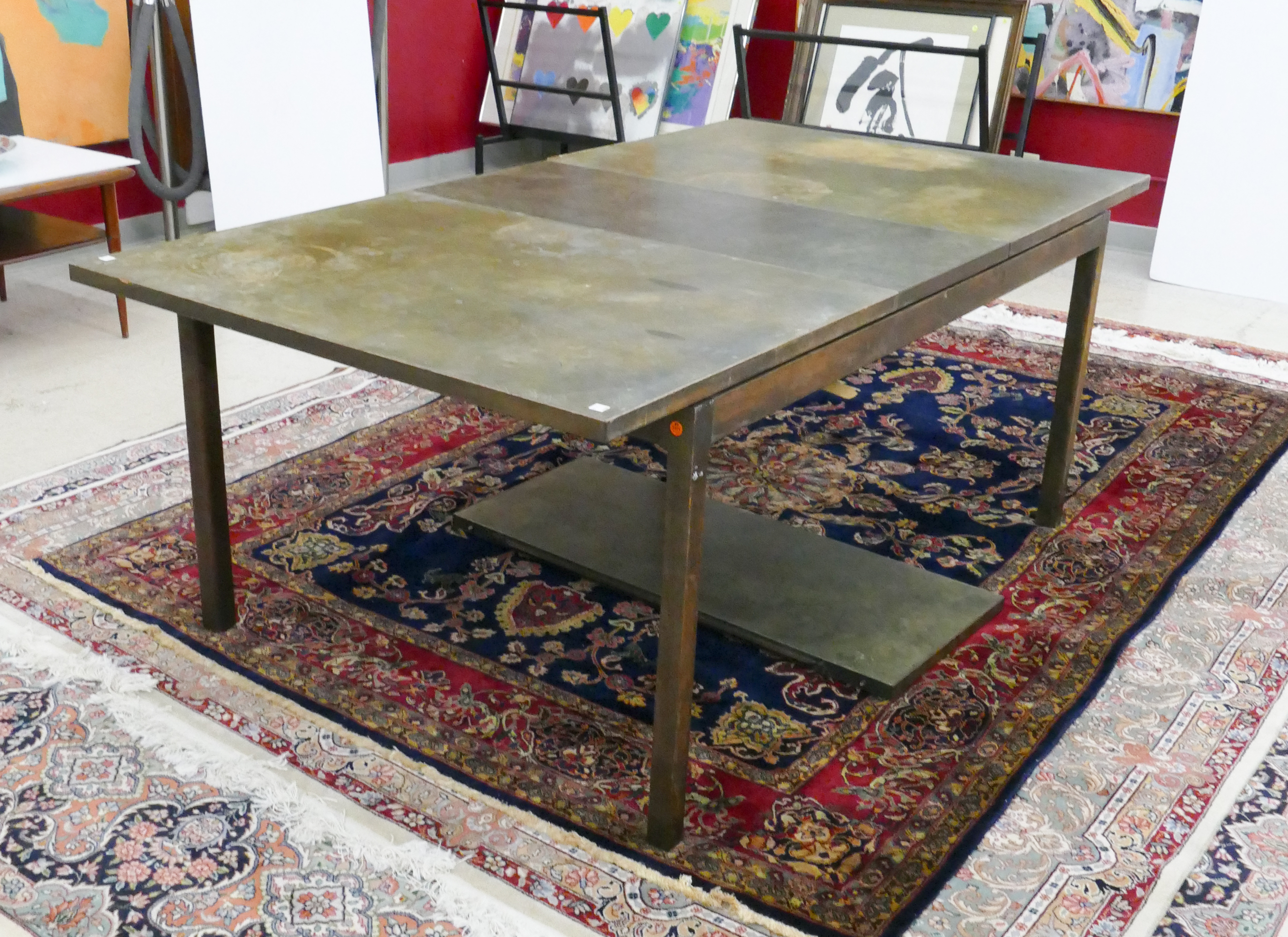 Appraisal: Harry Lundstead Midcentury Dining Table with Leaves- x x ''