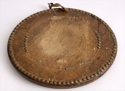 Appraisal: WOODLANDS OR PLAINS TOBACCO BOARD WITH TACK DECORATION in diam