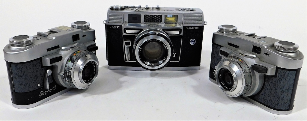 Appraisal: GROUP OF GRAFLEX MM RANGEFINDER CAMERAS Group of Graflex mm