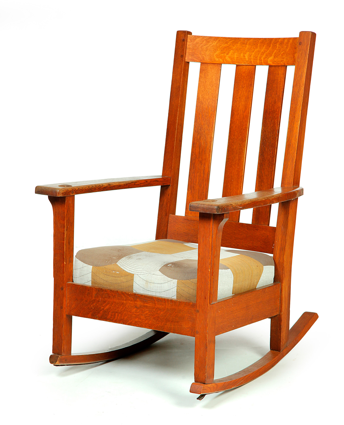 Appraisal: LIMBERT ROCKING CHAIR American first half- th century oak The