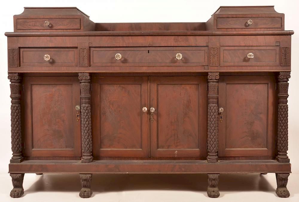 Appraisal: Amer Empire Cherry Mahogany Sideboard American Empire Cherry and Mahogany