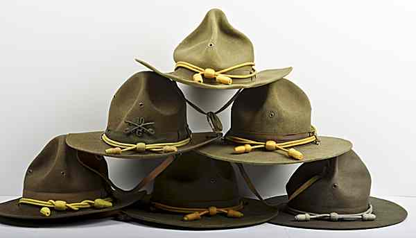 Appraisal: US WWI WWII M- Campaign Hats Lot of Seven Lot