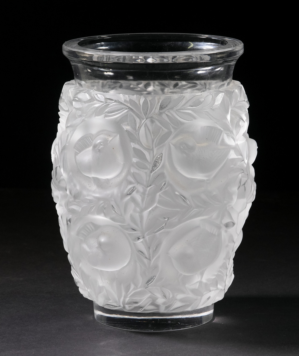 Appraisal: LALIQUE CRYSTAL BAGATELLE VASE Fine French Crystal Vase in clear