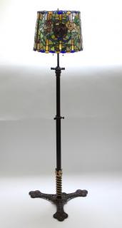 Appraisal: American Leaded Glass Victorian Style Floor Lamp UNITED STATES TH