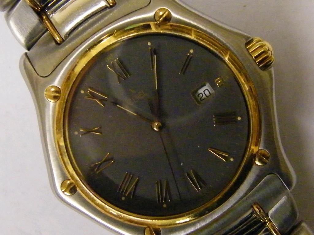 Appraisal: - -A Ebel bi-colour gentleman's bracelet watch ref mm