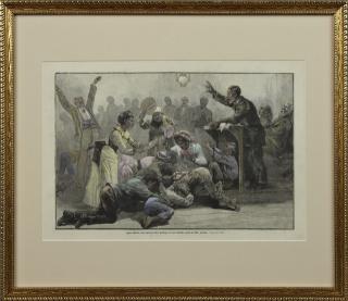 Appraisal: Scene During a Colored Church Service in a Southe Scene