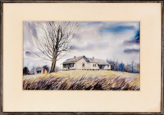 Appraisal: Darrell Koons South Carolina b HOME NEAR GASTONIA watercolor framed